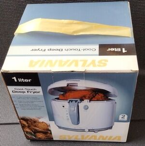 New Sylvania Cool-Touch Deep Fryer In Its Sealed Box.